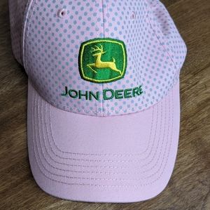 John Deere Ladies Cap Hat Pink Embroidered Logo Size: Adjustable